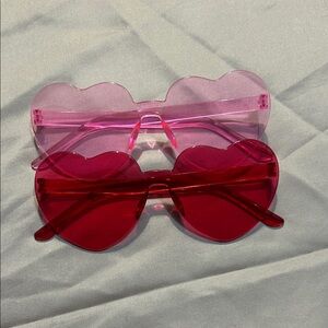 Heart-Shaped Pink Sunglasses for Kids